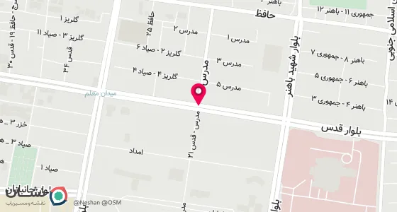 نقشه موقعیت تقریبی دفتر: دهستان باهوکلات - جنب مدرسه دینی