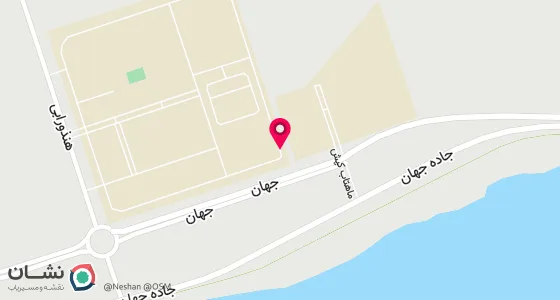 نقشه موقعیت تقریبی دفتر: کیش فاز F1 خیابان مینا قطعه 84