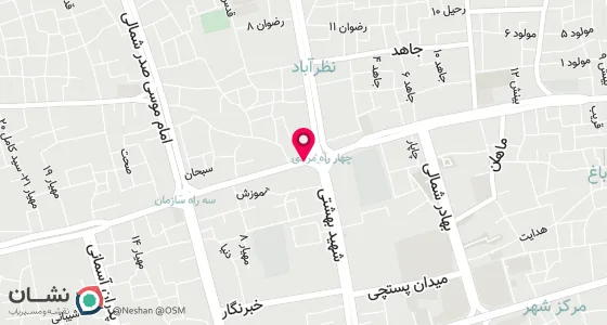 نقشه موقعیت تقریبی دفتر: بندرعباس-چهارراه مرادی-جنب بازار طلا-بعداز آزمایشگاه موسوی-کوچه مهیار1(جنب سبزه ناز)
