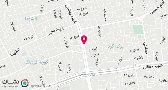 نقشه موقعیت تقریبی دفتر: بندرعباس فلکه قدس خیابان شهید بهشتی کوچه فروغ 9 پلاک 6