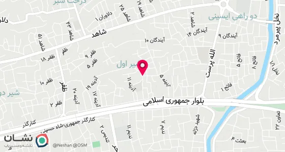 نقشه موقعیت تقریبی دفتر: بندرعباس کمربندی شیر اول نبش آدینه 10