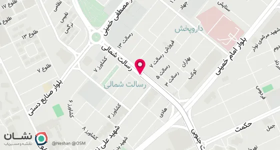 نقشه موقعیت تقریبی دفتر: بندرعباس چهارراه رسالت جنب بانک صادرات مرکزی (پل هوایی)ساختمان ارشیاواحد7