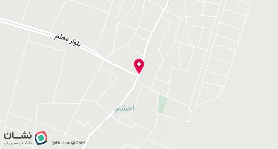 نقشه موقعیت تقریبی دفتر: پارسیان - خیابان شهید قاسم پور
