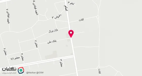 نقشه موقعیت تقریبی دفتر: منوجان میدان امام علی ع جنب بانک مسکن