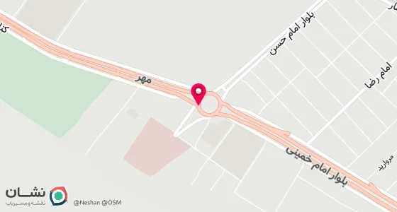 نقشه موقعیت تقریبی دفتر: شهر مهر - خیابان شهید فهمیده-جنب میدان تره بار