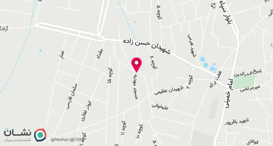 نقشه موقعیت تقریبی دفتر: گراش - خیابان امام خمینی جنب مسجد الغدیر ساخنمان بعثت طبقه اول واحد 2