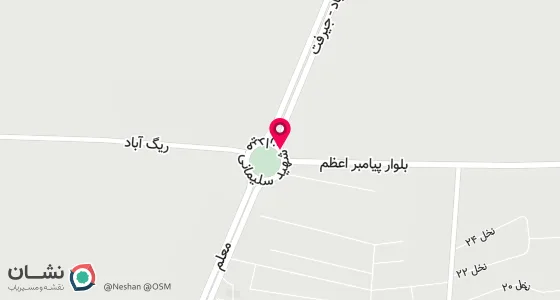نقشه موقعیت تقریبی دفتر: عنبرآباد-بلوار امام جنب مسجد امام حسین(ع)