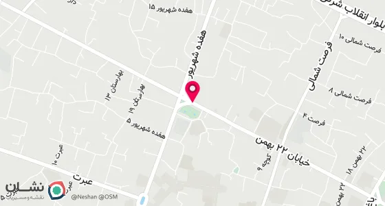 نقشه موقعیت تقریبی دفتر: جهرم خیابان 22 بهمن روبروی فرمانداری
