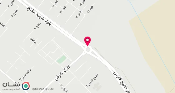نقشه موقعیت تقریبی دفتر: جیرفت -بلوار امام ایستگاه سابق کرمان