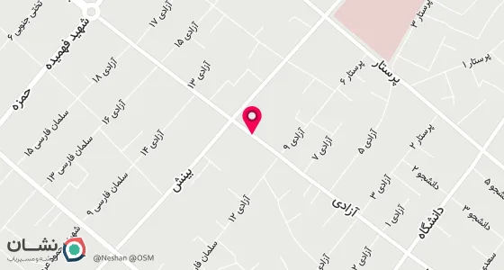نقشه موقعیت تقریبی دفتر: خیابان آزادی کوچه اداره پست