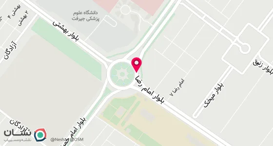 نقشه موقعیت تقریبی دفتر: جیرفت میدان شهدای گمنام مجتمع صدف طبقه سوم