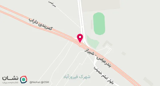 نقشه موقعیت تقریبی دفتر: داراب بلوار امام خمینی(ره) روبروی سه راه کمربندی داخل پاساژ پاسارگاد