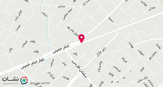 نقشه موقعیت تقریبی دفتر: داراب-خیابان 22 بهمن.جنب بیمارستان قدیم -روبروی موسسه مالی واعتباری مهر