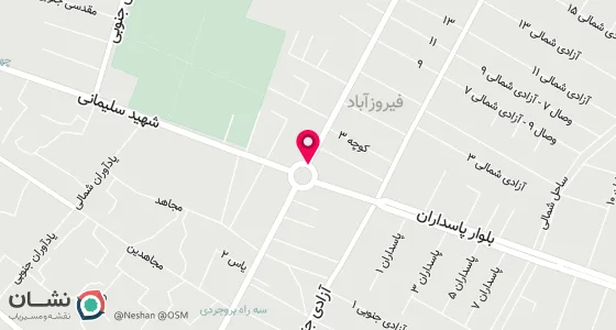 نقشه موقعیت تقریبی دفتر: فیروزآباد خ امام خمینی شمالی تل حاجی نرسیده به بانک کشاورزی