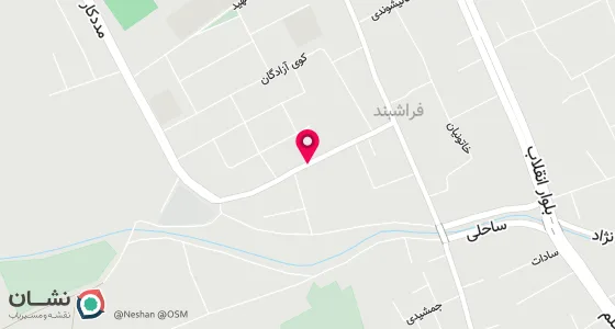 نقشه موقعیت تقریبی دفتر: فراشبند-خیابان سپاه-خیابان ثبت احوال