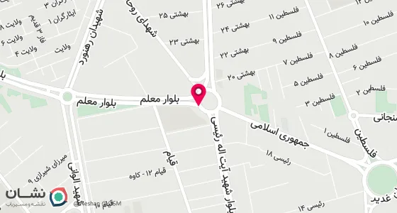 نقشه موقعیت تقریبی دفتر: فسا -میدان مصلی -کوچه مصلی