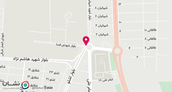 نقشه موقعیت تقریبی دفتر: فسا فلکه دارابی کوچه شهید خائف ازخالق دفتر ازدواج محبی