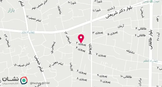 نقشه موقعیت تقریبی دفتر: برازجان خ پیروزی ک پیروزی 2پلاک 44