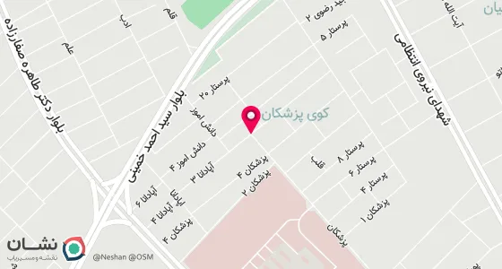 نقشه موقعیت تقریبی دفتر: خیابان انقلاب جنب مسجد صاحب الزمان