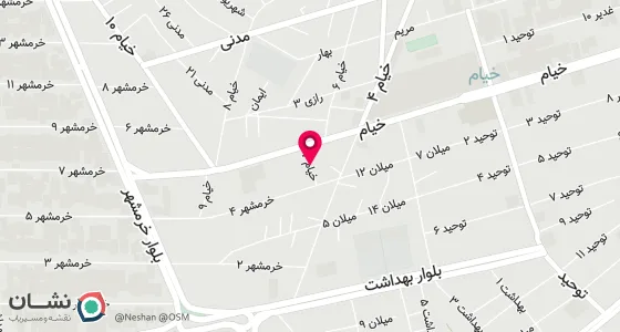 نقشه موقعیت تقریبی دفتر: زاهدان خیابان خیام نیش خیام7