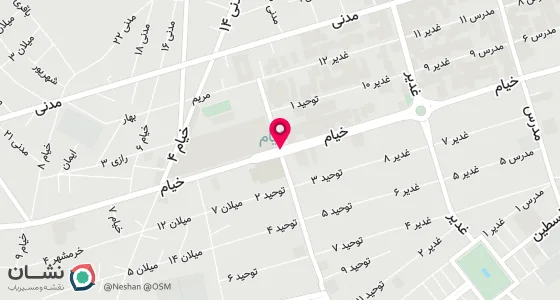 نقشه موقعیت تقریبی دفتر: خیابان خیام ( جنب ساختمان پزشکان) ساختمان شاتل طبقه اول