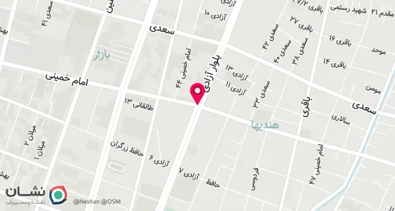 نقشه موقعیت تقریبی دفتر: زاهدان خ امام خمینی چهارراه آزادی