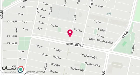 نقشه موقعیت تقریبی دفتر: زاهدان خ آزادگان حدفاصل 16-18