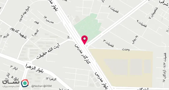 نقشه موقعیت تقریبی دفتر: شیراز ب مدرس خ فضیلت جنوبی روبروی بانک ملت