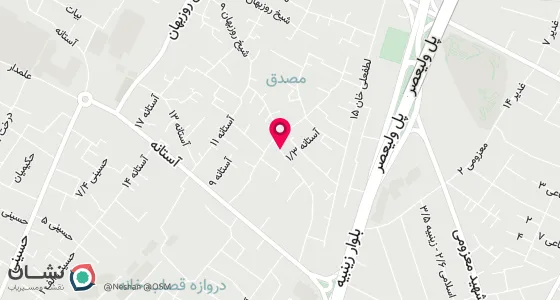 نقشه موقعیت تقریبی دفتر: شیراز آستانه اول خیابان حسینی