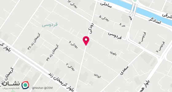 نقشه موقعیت تقریبی دفتر: شیراز-خیابان رودکی -کوچه توسلی-سمت راست کوچه بن بست -پلاک 41