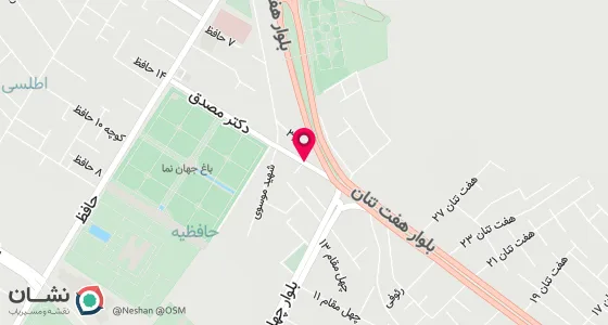 نقشه موقعیت تقریبی دفتر: شیراز-نرسیده به فلکه مصدق-روبرو کوچه صابونیها