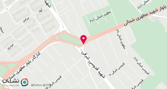 نقشه موقعیت تقریبی دفتر: شیراز- میدان مطهری ابتدای قدوسی شرقی روبروی شیرینی ملیکا