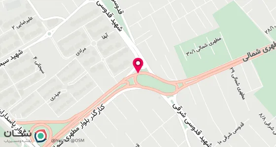 نقشه موقعیت تقریبی دفتر: شیراز - میدان مطهری ابتدای قدوسی غربی سمت راست