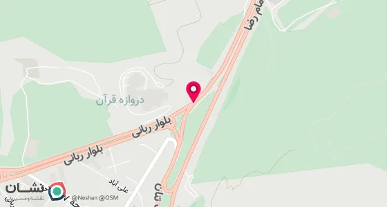 نقشه موقعیت تقریبی دفتر: شیراز - دروازه قرآن - جنب پارک کوهپایه