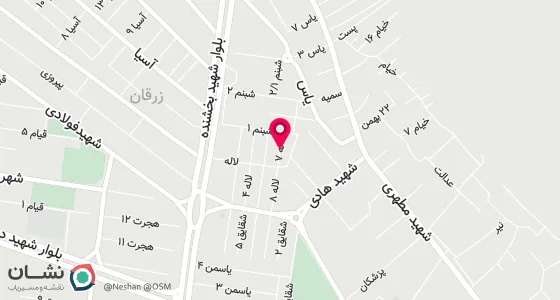 نقشه موقعیت تقریبی دفتر: شیراز-بخش زرقان-بلوار شهید بخشنده- کوچه لاله 7