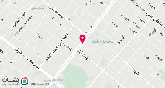 نقشه موقعیت تقریبی دفتر: مرودشت -خیابان انقلاب -کوچه مسجد جامع-جنب مسجد