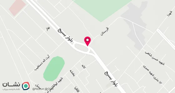 نقشه موقعیت تقریبی دفتر: ارسنجان-بلوار بسیج-بالاتر از دبیرستان شهید اسکندری
