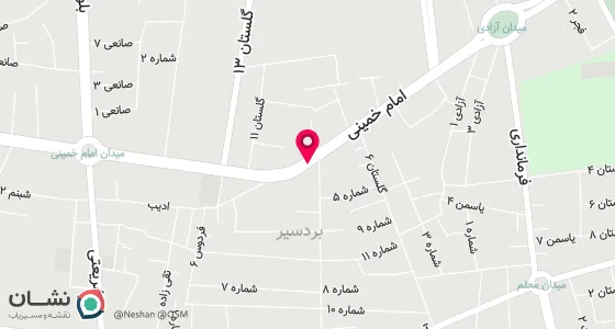 نقشه موقعیت تقریبی دفتر: کرمان بردسیر خیابان امام خمینی(ره)
