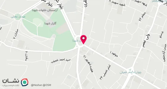 نقشه موقعیت تقریبی دفتر: خ امام ابتدای کوچه شهید میرخالویی