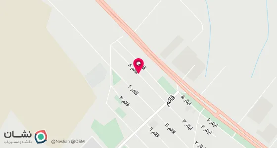 نقشه موقعیت تقریبی دفتر: شهرک رزمندگان-خ قایم-کوچه قایم8-دفتر ازدواج176