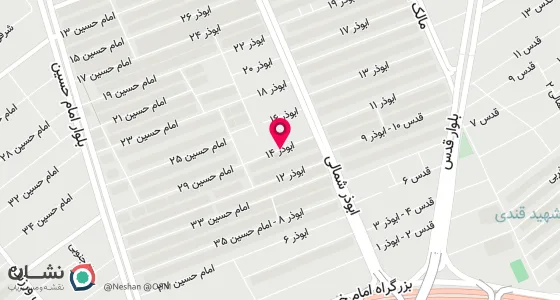 نقشه موقعیت تقریبی دفتر: کرمان خیابان ابوذر شمالی کوچه 14 پلاک 22