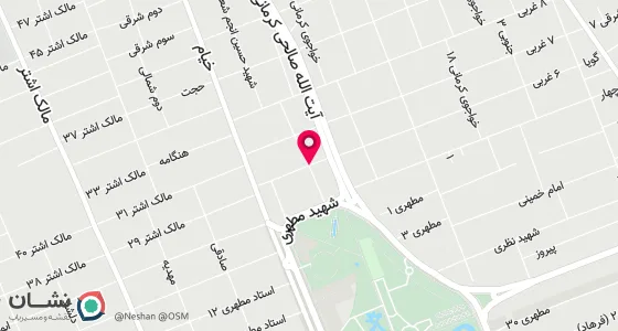 نقشه موقعیت تقریبی دفتر: پارک مطهری کوچه 14 روبروی فروشگاه رفاه