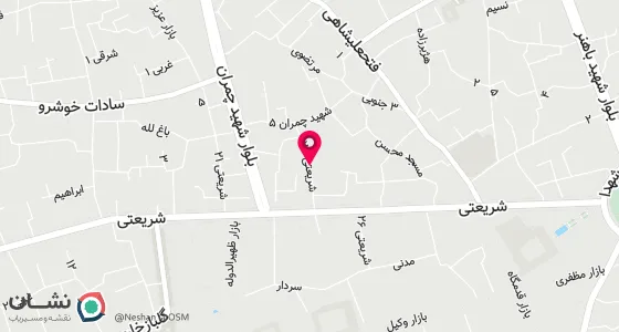 نقشه موقعیت تقریبی دفتر: کرمان- خیابان دکتر شریعتی- کوچه 25- پلاک 1