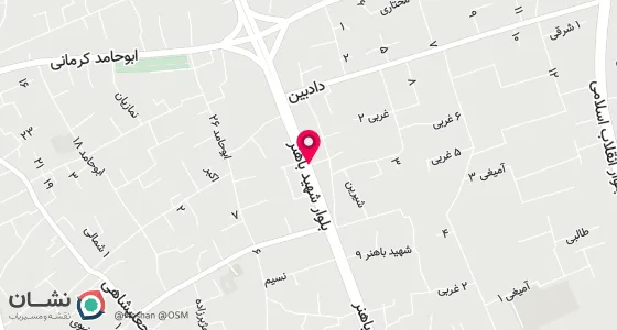 نقشه موقعیت تقریبی دفتر: خیابان شهید باهنر جنب کوچه 15