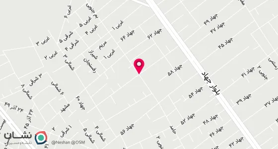 نقشه موقعیت تقریبی دفتر: کرمان-بلوار جهاد-انتهای کوچه شماره 60
