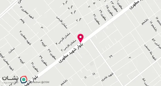 نقشه موقعیت تقریبی دفتر: رفسنجان خیابان مطهری نبش سلمان فارسی