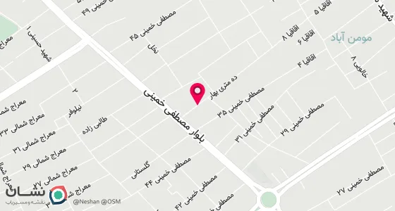 نقشه موقعیت تقریبی دفتر: رفسنجان خ مصطفی خمینی ک 37