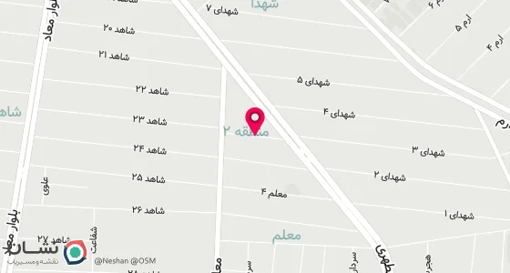 نقشه موقعیت تقریبی دفتر: یاسوج-خیابان معلم -معلم 6 -پلاک 19