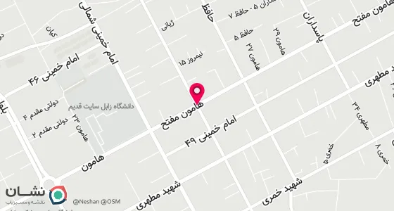 نقشه موقعیت تقریبی دفتر: زابل،خیابان هامون، نبش نیمروز
