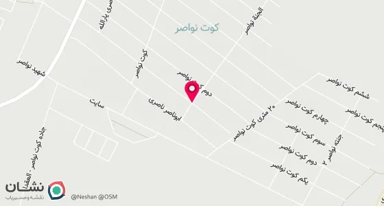 نقشه موقعیت تقریبی دفتر: کوت عبدا...کوی شریعتی یک خ 3 نبش خ فرعی اول